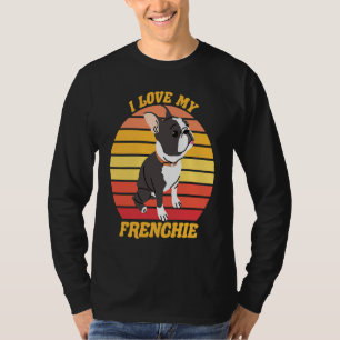 Süßer Französischer Bulldogge Ich liebe meinen Fr T-Shirt