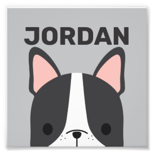 Süßer Französischer Bulldogge mit personalisiertem Fotodruck