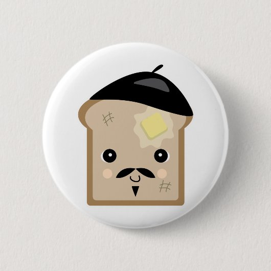 süßer französischer Toast Button (Vorderseite)