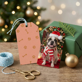 Süßer französischer Weihnachtsmann-Hut-Feiertagshu Geschenkanhänger