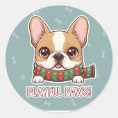 Süßer French Bulldog Sticker zum Verstecken (Vorderseite)