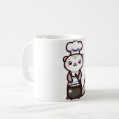 Süßer Frettchen-Koch Kaffeetasse (Vorderseite Links)