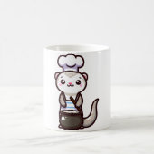 Süßer Frettchen-Koch Kaffeetasse (Mittel)