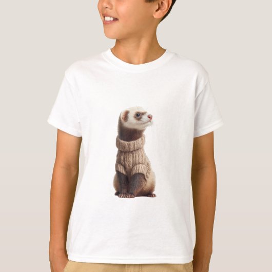 Süßer Frettchen Pullover für Kinder (Vorderseite)