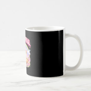 Süßer Frettchen-Regenbogen-Blumen lustig für Männe Kaffeetasse