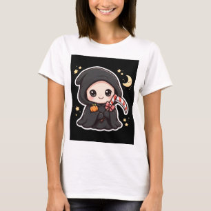 Süßer freundlicher Sensenmann Halloween T-Shirt
