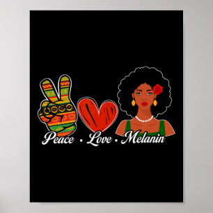Süßer Frieden Liebe Melanin Schwarzer Geschichtsmo Poster