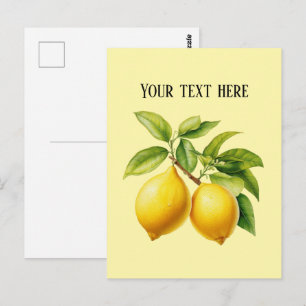 Süßer frischer Zitronen-Design  Postkarte