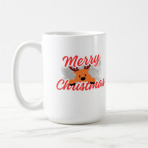 Süßer Frohe Weihnachten spähender Rentier-Feiertag Kaffeetasse