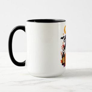 Süßer Froher Halloween-Geist Kürbis Schwarze Katze Tasse