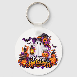 Süßer Frohes Halloween-Geist – Gruselig und Bunt  Schlüsselanhänger