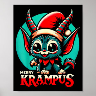Süßer fröhlicher Krampus Weihnachten Feiertag 30er Poster