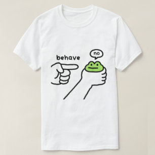 Süßer Frosch benimmt sich kein Meme T-Shirt