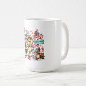 Süßer Frosch Frohe Weihnachten Kaffeetasse (VorderseiteRechts)