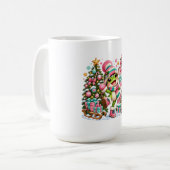 Süßer Frosch Frohe Weihnachten Kaffeetasse (Vorderseite Links)