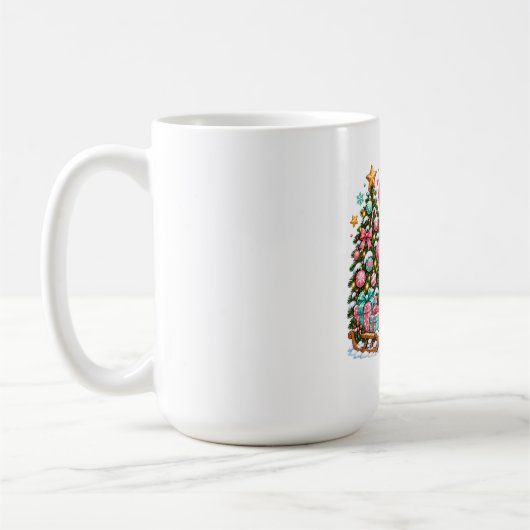 Süßer Frosch Frohe Weihnachten Kaffeetasse (Links)