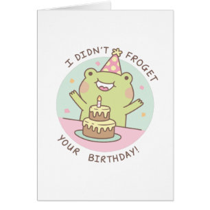 Süßer Frosch hat deinen Geburtstag nicht vergessen