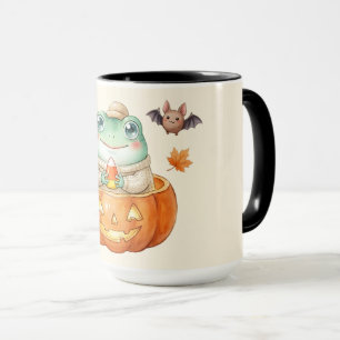 Süßer Frosch in Kürbis Halloween Kawaii Tasse