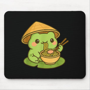Süßer Frosch isst Ramen Anime Japanische Geschenke Mousepad