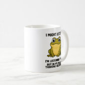 Süßer Frosch Kröte ADHD Humor Besprechungs-Überleb Kaffeetasse (VorderseiteRechts)