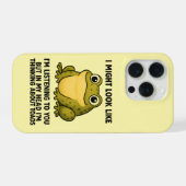 Süßer Frosch Kröte ADHS Humor Besprechungs-Überleb iPhone Hülle (Rückseite (Horizontal))