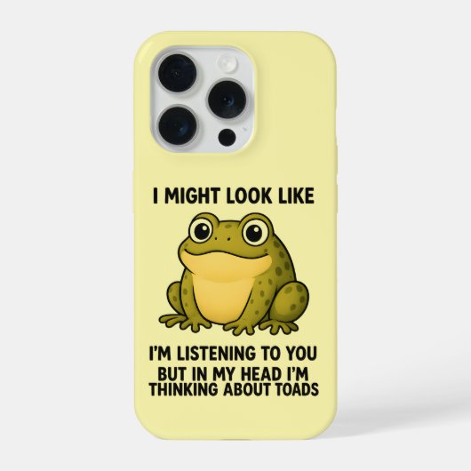 Süßer Frosch Kröte ADHS Humor Besprechungs-Überleb iPhone Hülle (Rückseite)