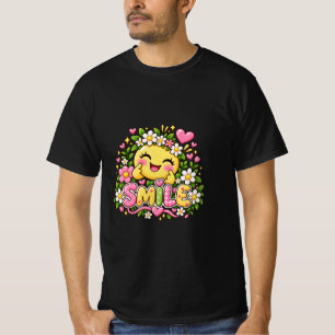 Süßer Frosch-Lächeln-Blumen T-Shirt