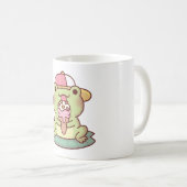 Süßer Frosch leckt Eiscreme Kaffeetasse (VorderseiteRechts)