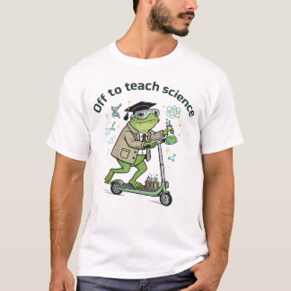 Süßer Frosch-Lehrer Wissenschaft Humor Klassenzimm T-Shirt