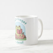 Süßer Frosch liest glücklich Vergessen Sie nicht l Kaffeetasse (VorderseiteRechts)