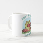 Süßer Frosch liest glücklich Vergessen Sie nicht l Kaffeetasse (Vorderseite Links)