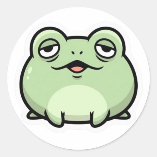 Süßer Frosch Meme Aufkleber | Lustiger Ästhetik Fr (Vorderseite)