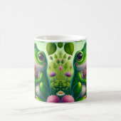 Süßer Frosch mit Blumen Kaffeetasse (Mittel)