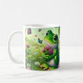 Süßer Frosch mit Blumen Kaffeetasse (Links)