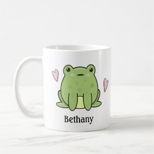 Süßer Frosch mit Herz - Personalisiert  Kaffeetasse
