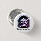 Süßer Frosch mit Schwert Carbs-Witz-Design Button (Vorne & Hinten)