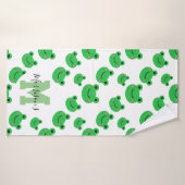 Süßer Frosch Monogramm Lux Kinder Badehandtuch (Badehandtuch)