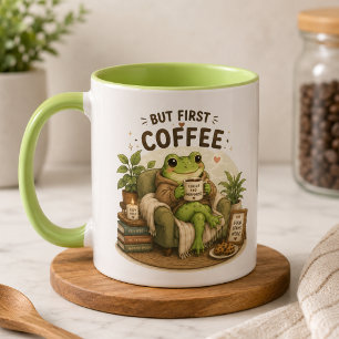 Süßer Frosch-Studienmotivations-Design Fokus Ler Tasse
