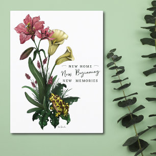 Süßer Frosch und Lilien Botanische Florale Neue Ad Postkarte