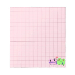 Süßer Frosch Valentinstag Notizblock