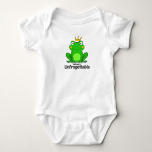 Süßer Froschprinz mit einer Krone Baby Strampler