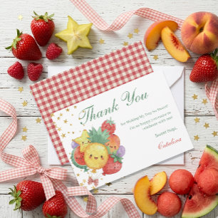 Süßer Frucht-Geburtstag Tropische Kinderparty Dankeskarte