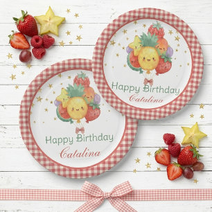 Süßer Frucht-Geburtstag   Tropische Kinderparty Pappteller