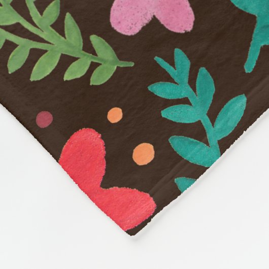 Süßer Frühling Fleecedecke (Ecke)