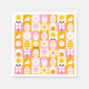 Süßer Frühlings-Oster-Patchwork  Serviette