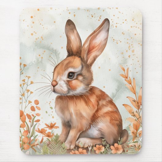 Süßer Frühlingshase Mousepad (Vorne)
