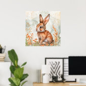 Süßer Frühlingshase Poster (Heimbüro)
