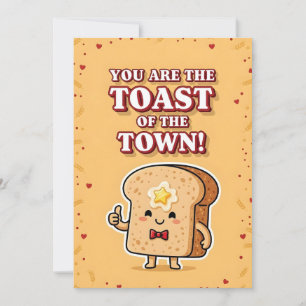 Süßer Frühstück-Wortwitz - Du bist der Toast des T Dankeskarte