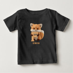 Süßer Fuchs-Buchstabe F-Kinder-T-Shirt Tier-Alph Baby T-shirt