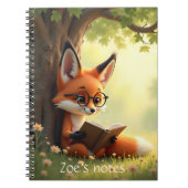 Süßer Fuchs, der ein Buch liest, individuell  (Vorderseite)